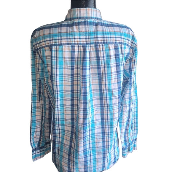 Tommy Hilfiger Men's Blue Plaid Shirt L - Picture 3 of 4